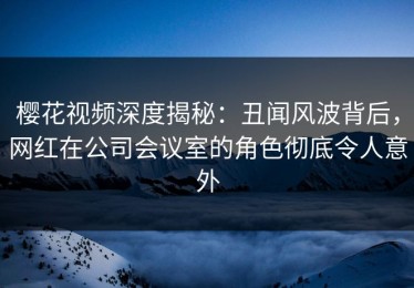 樱花视频深度揭秘：丑闻风波背后，网红在公司会议室的角色彻底令人意外