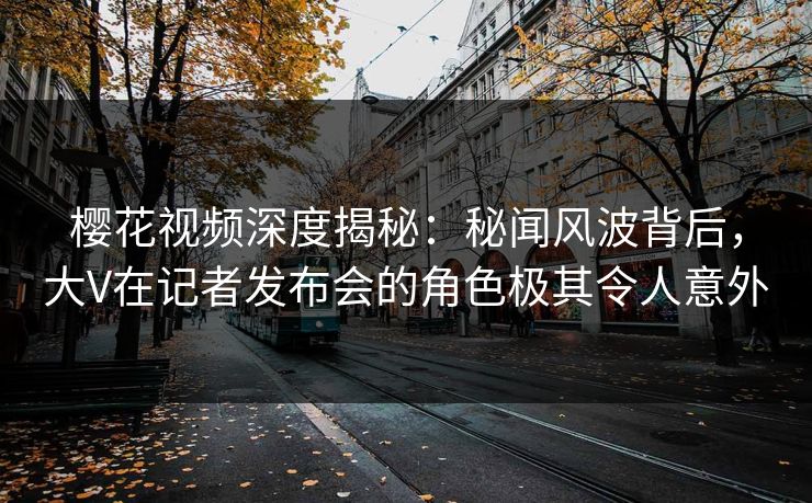 樱花视频深度揭秘：秘闻风波背后，大V在记者发布会的角色极其令人意外