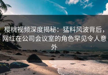 樱桃视频深度揭秘：猛料风波背后，网红在公司会议室的角色罕见令人意外