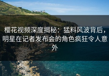 樱花视频深度揭秘：猛料风波背后，明星在记者发布会的角色疯狂令人意外
