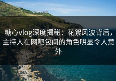 糖心vlog深度揭秘：花絮风波背后，主持人在网吧包间的角色明显令人意外